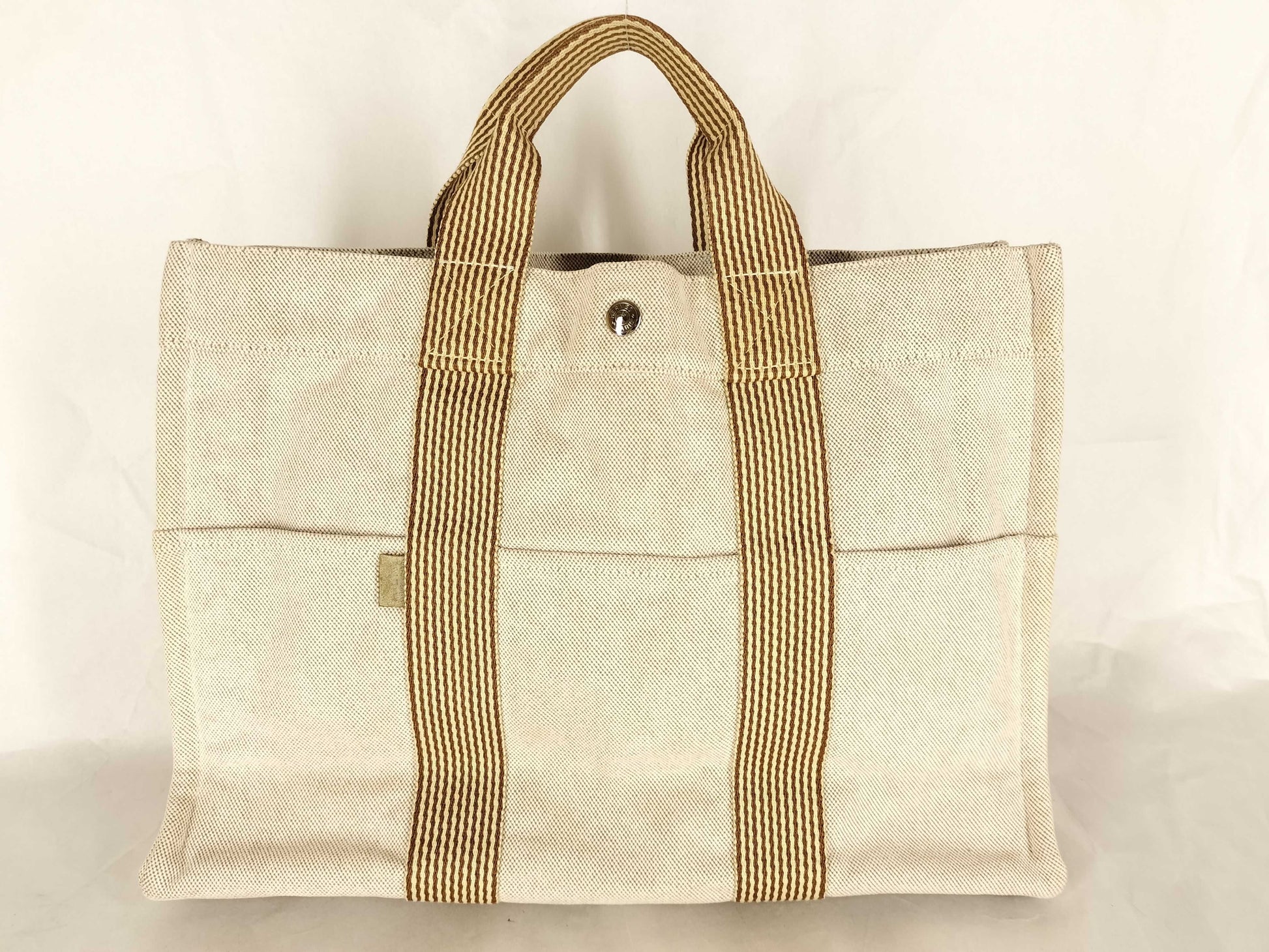 HERMES Foul Tote Hermes New Foul Tote MM Tote Bag Beige