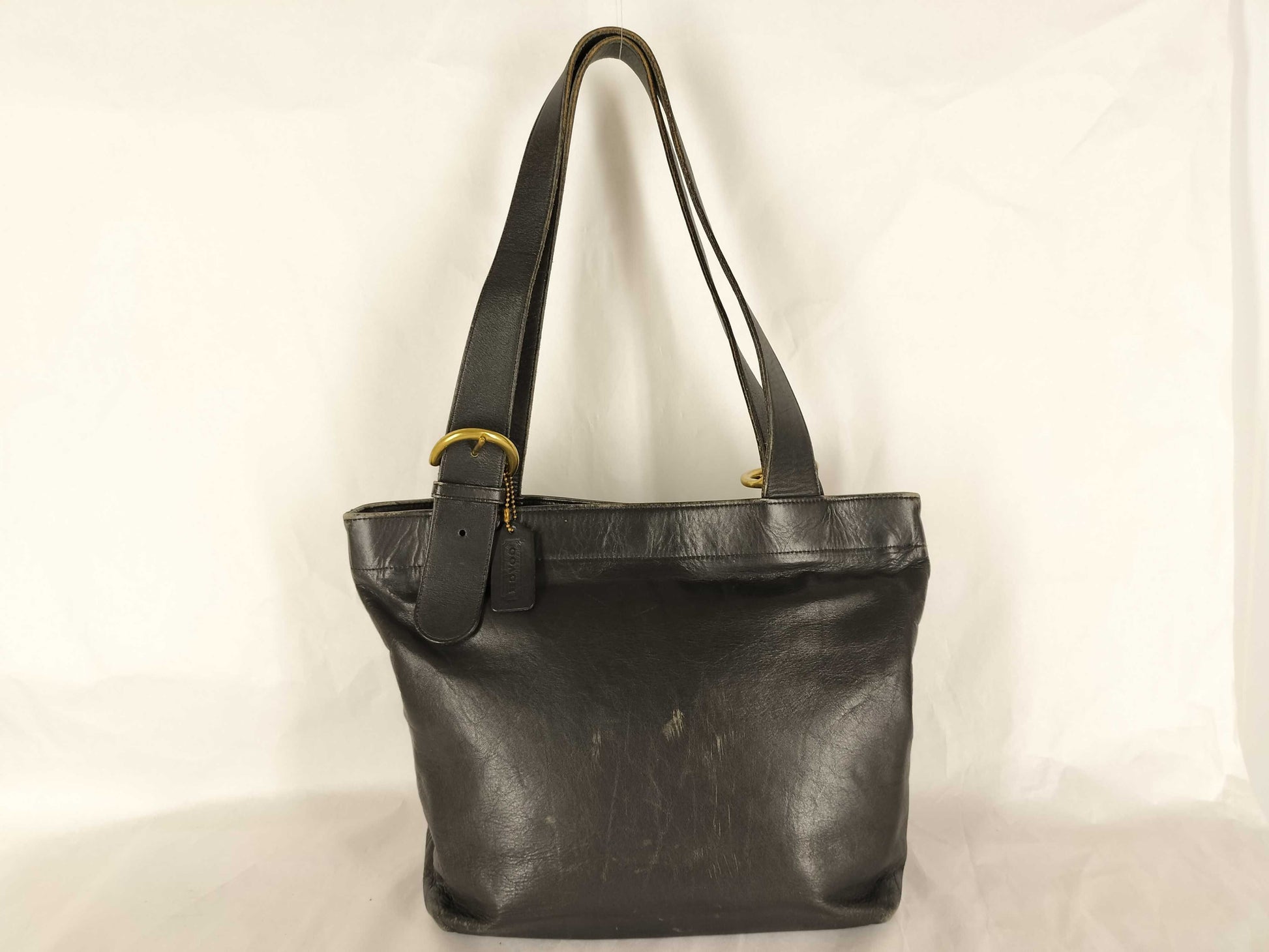 COACH COACH Leather Bag Black Tote Bag