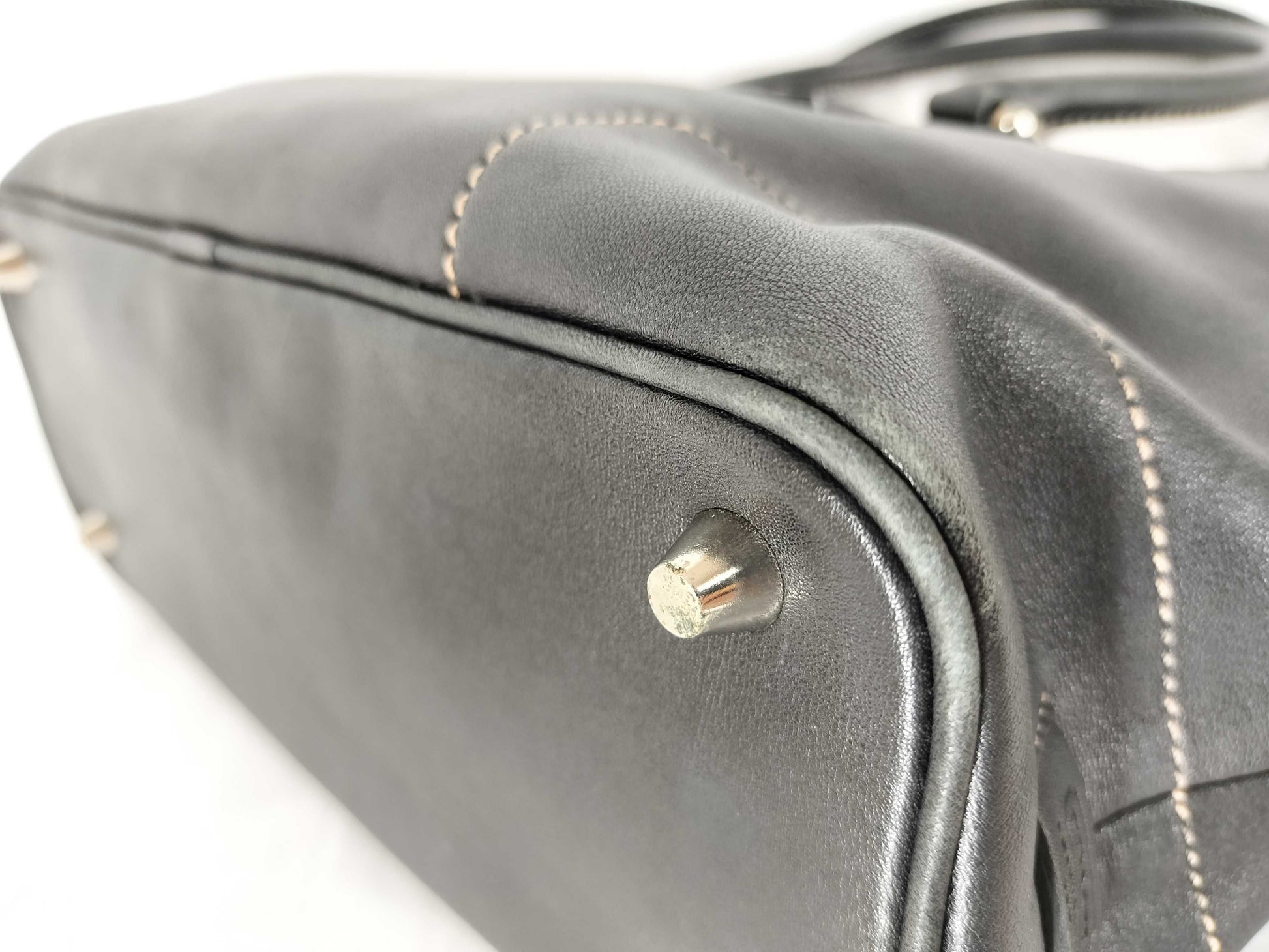 COACH COACH Leather Bag Black Tote Bag