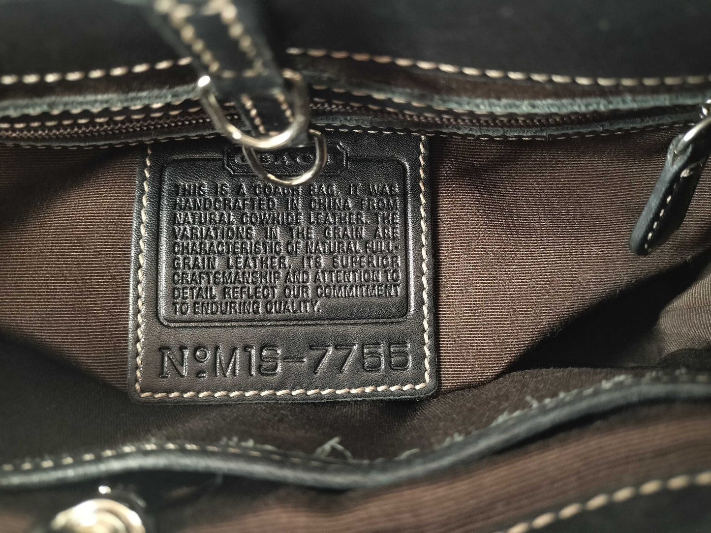 COACH COACH Leather Bag Black Tote Bag