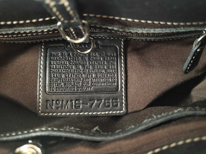 COACH COACH Leather Bag Black Tote Bag