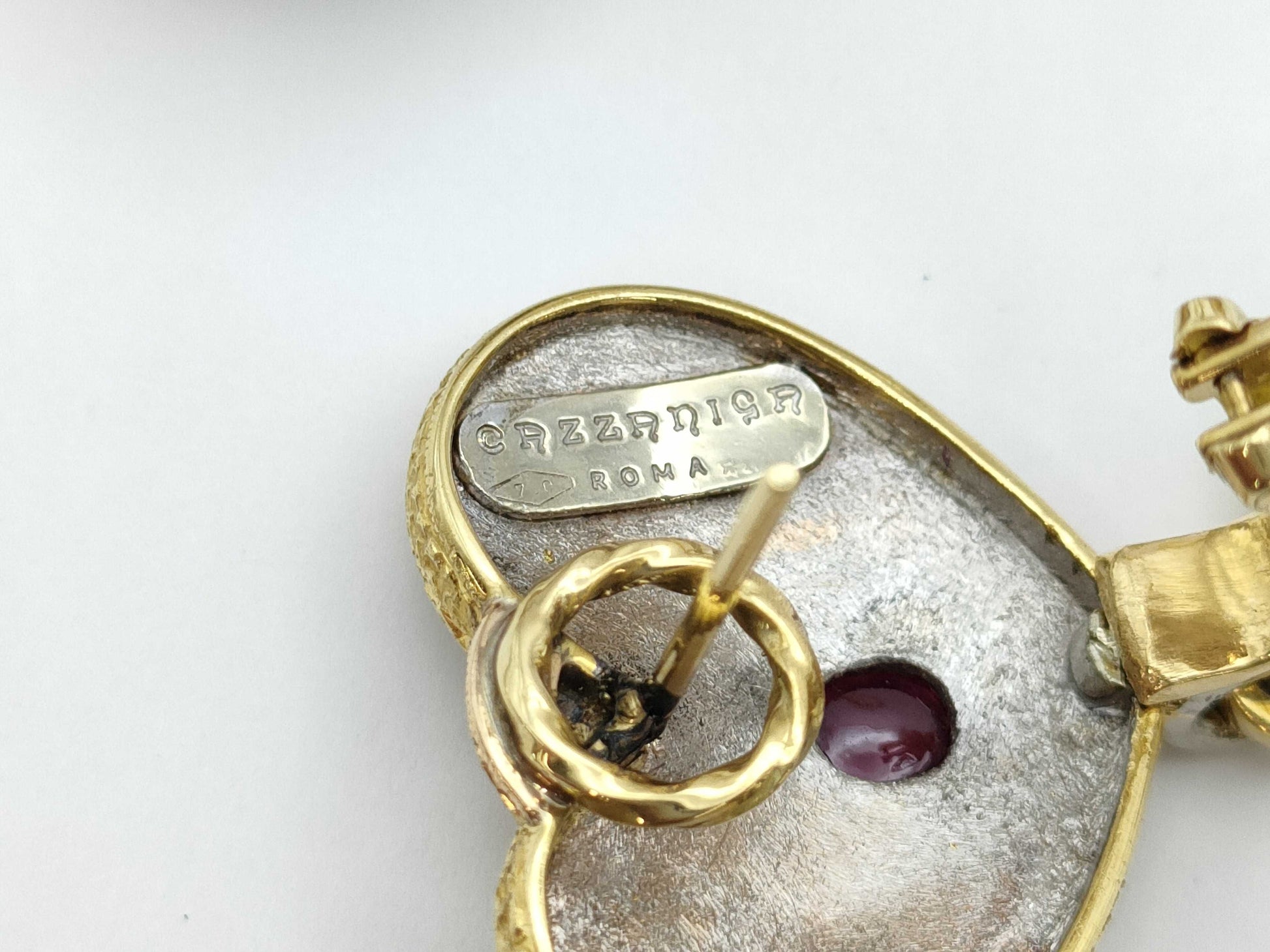 CAZZANIGA Perfume Bottle, Ruby and Diamond, 750, 50.9g, Earrings 