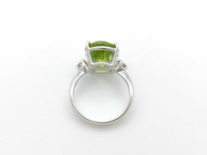 Peridot D0.12ct K18WG 4.9g Ring 