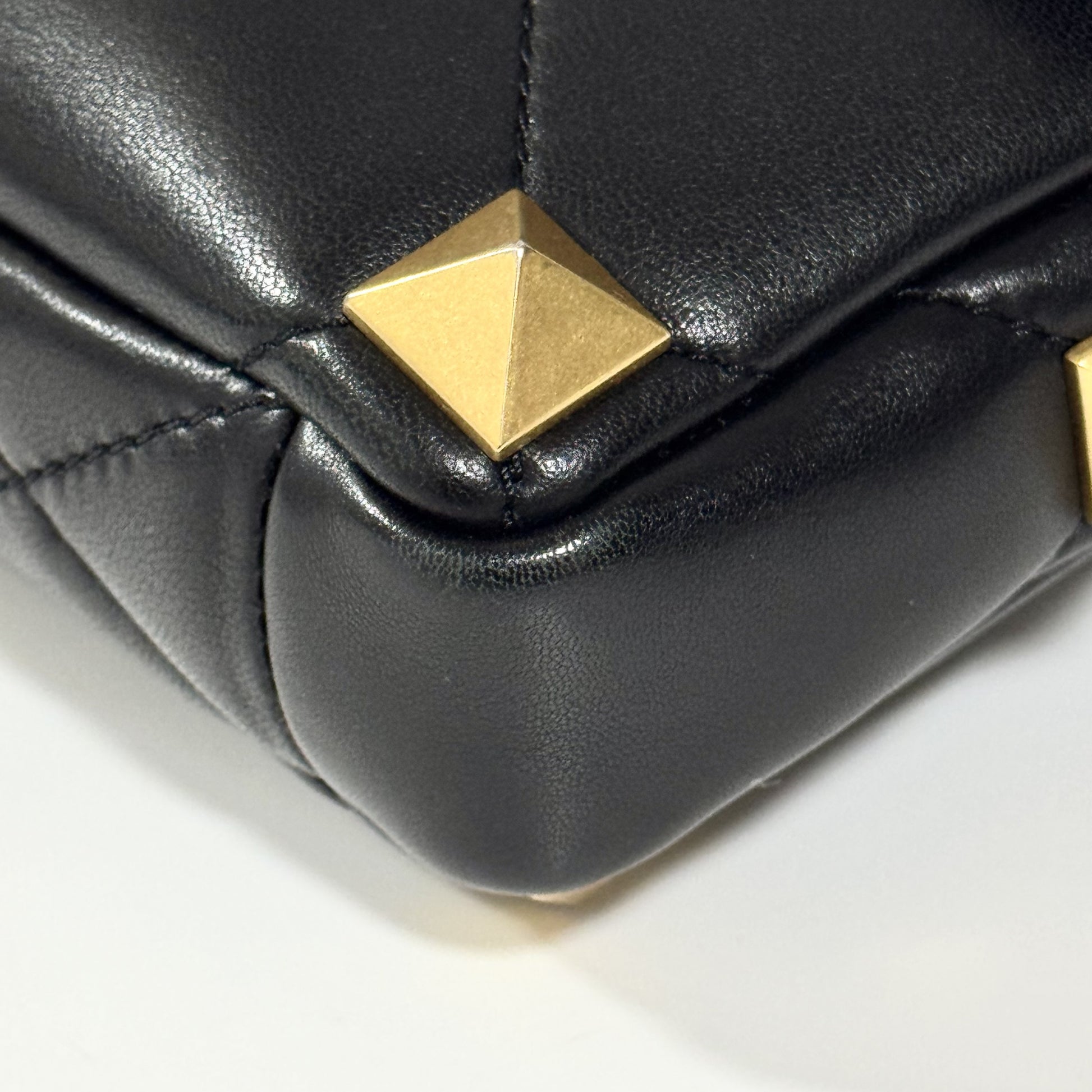 VALENTINO Roman Studs Nappa Leather Crossbody Bag, Men's, W23cm x H15cm x D4cm x Shoulder Strap 97cm