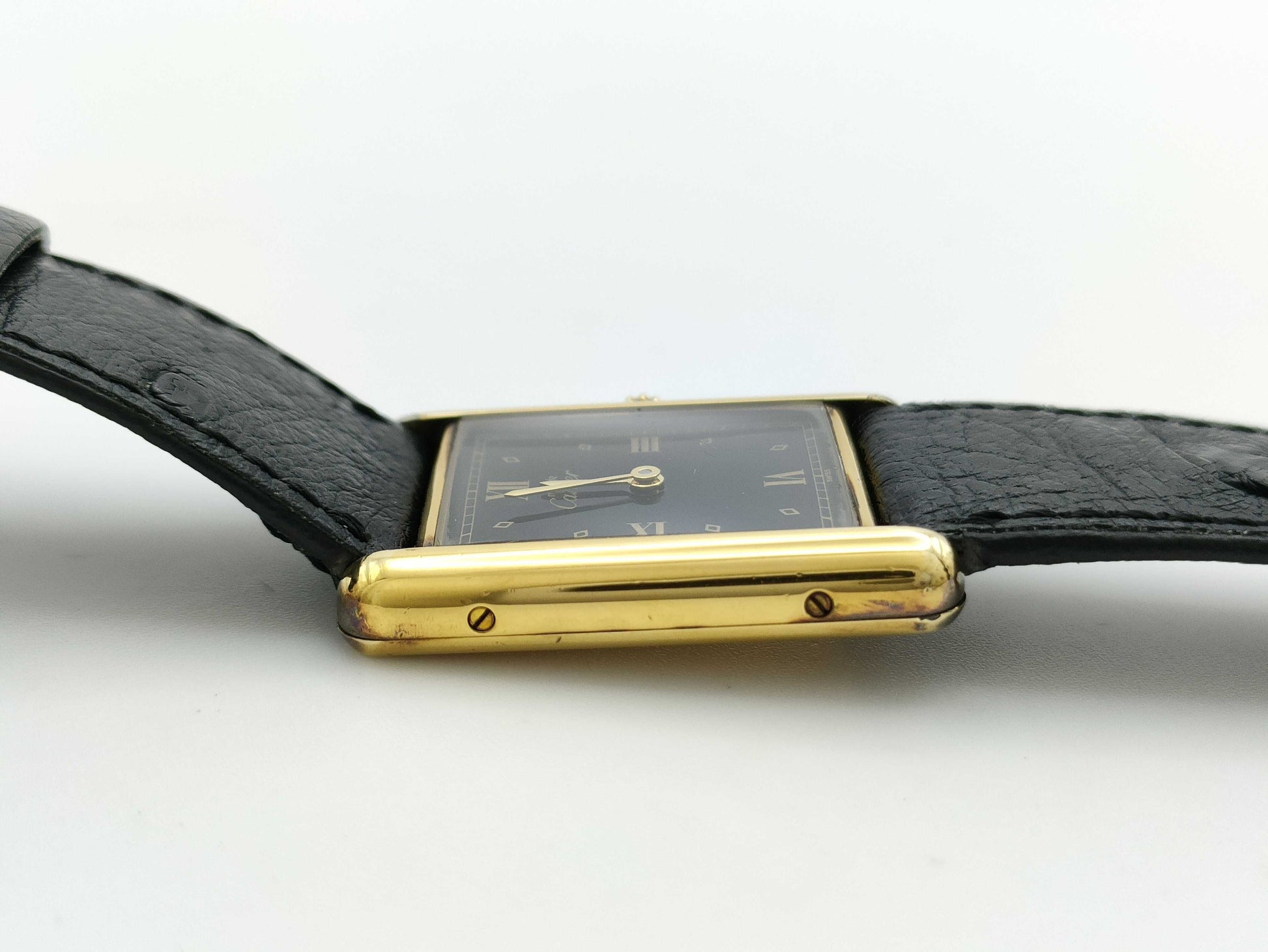 Cartier Must Tank 590005 45934 Quartz Black Dial Women's Watch