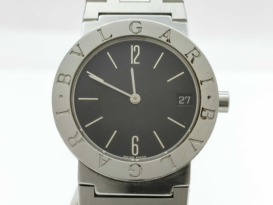 BVLGARI BB30SSD F53392 Quartz Black Dial Women's Watch