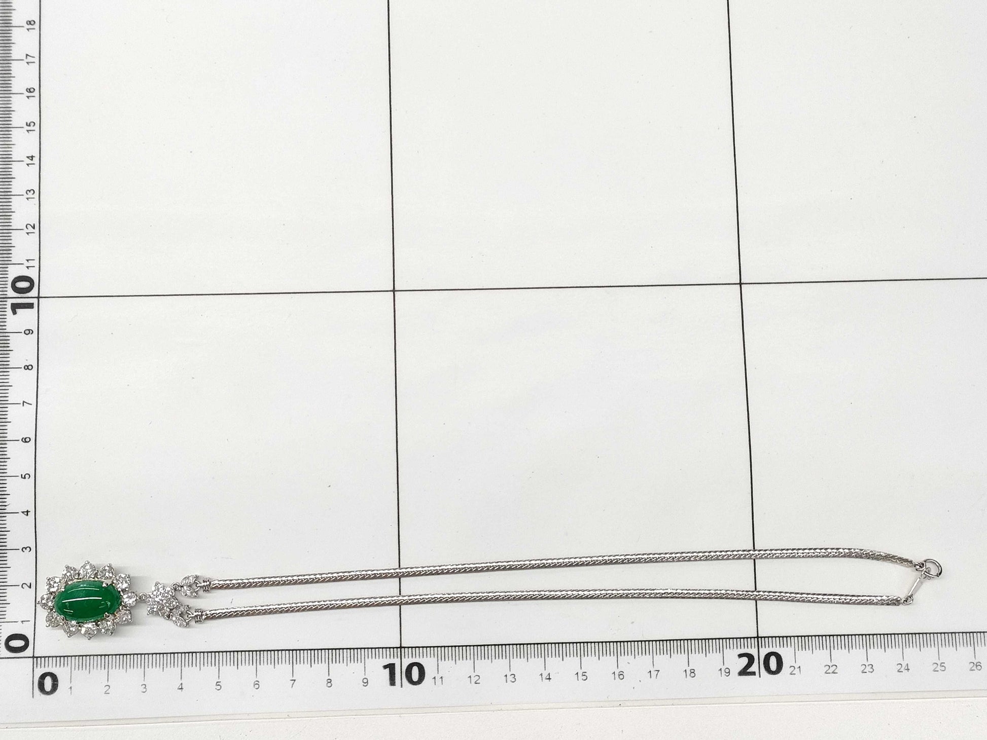 E9.86ct D3.90ct PT900/PT850 25.6g Necklace 
