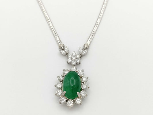 E9.86ct D3.90ct PT900/PT850 25.6g Necklace 