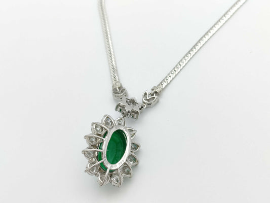 E9.86ct D3.90ct PT900/PT850 25.6g Necklace 