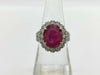 Moderate Ruby 6.602ct D0.90ct Pt900 10.0g Ring 
