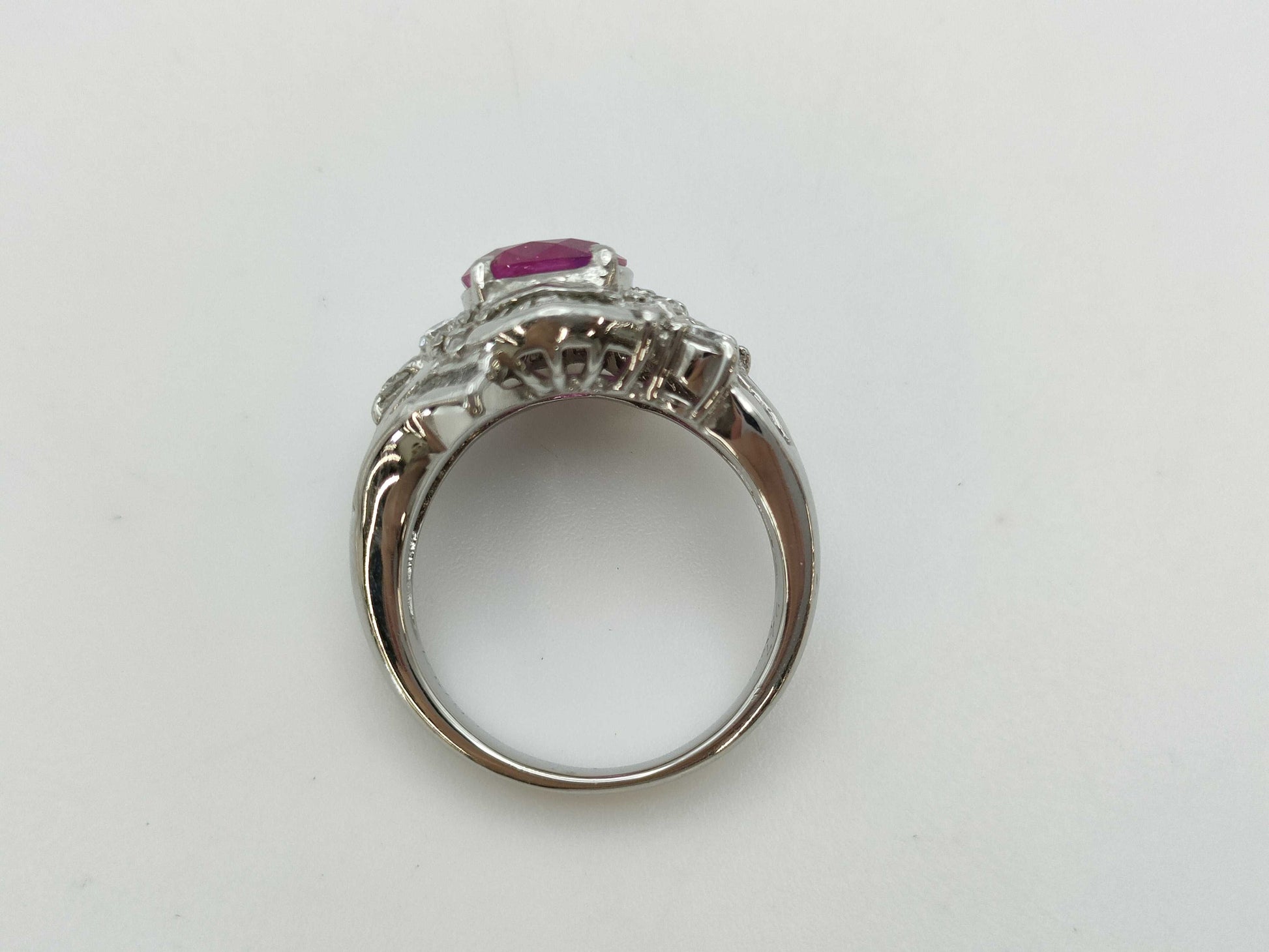 S2.27ct D1.161ct Pt900 11.4g Ring 