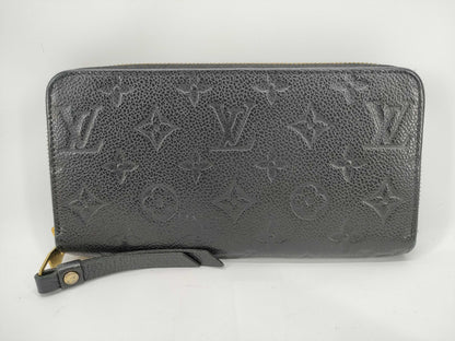 LOUIS VUITTON RFID Unverified SP3110 Louis Vuitton Monogram Empreinte Zippy Wallet Noir Round Zipper Long Wallet Black M60571 Wallet