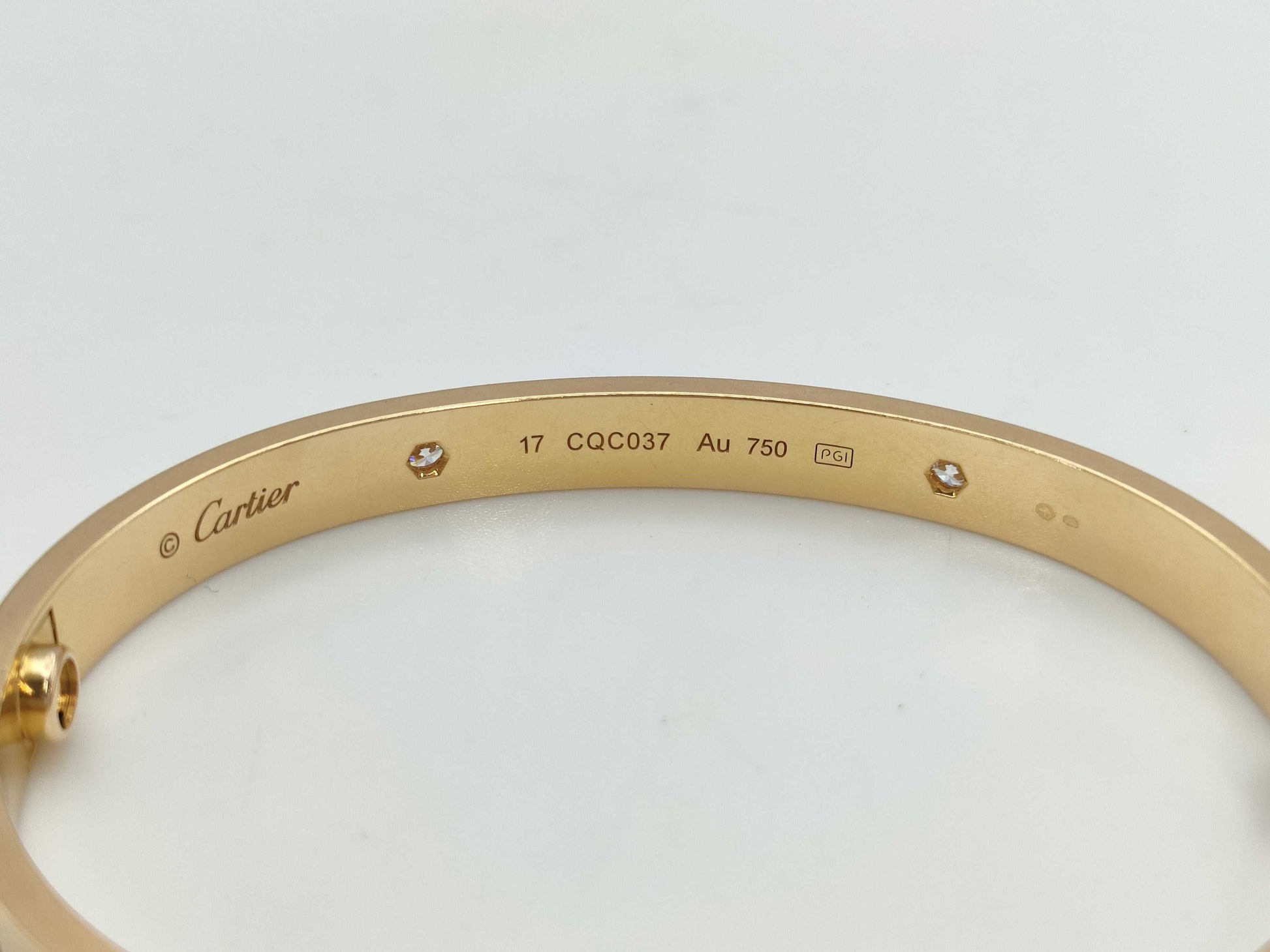 Cartier New Love Bracelet #17 4PD Au750 31.2g Bracelet/Bangle 