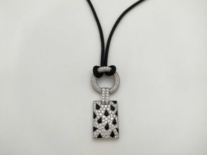 Cartier Panthère Onyx Diamond Necklace in WG 750 