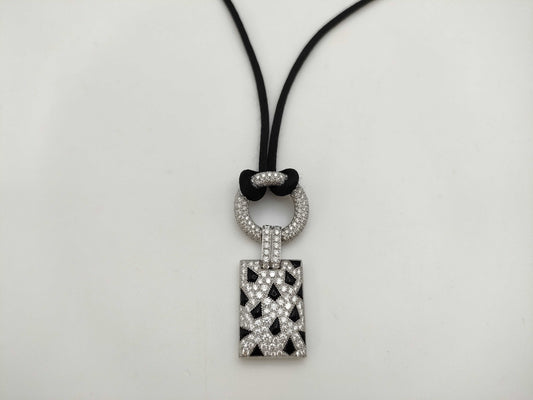 Cartier Panthère Onyx Diamond Necklace in WG 750 
