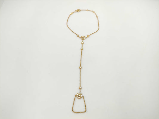 Dior Rose De Vin Shell Diamond Bracelet/Bangle in Yellow Gold and Au750, 4.8g 