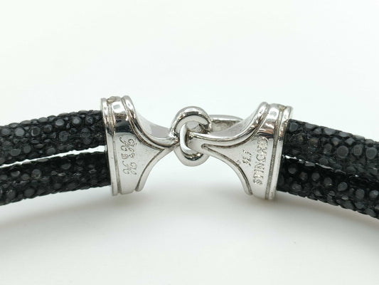 Sting HD SV/Leather Bracelet with Colored Stones 0.65 14.7g Bracelet/Bangle