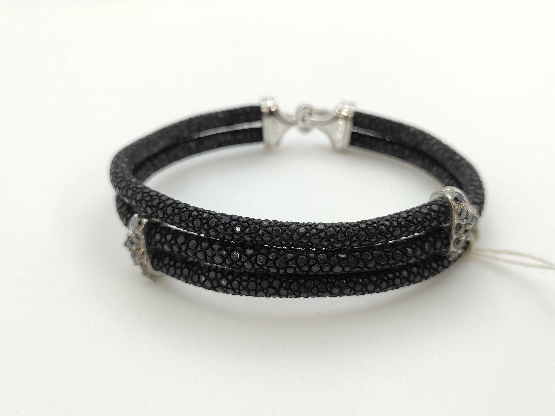 Sting HD SV/Leather Bracelet with Colored Stones 0.65 14.7g Bracelet/Bangle