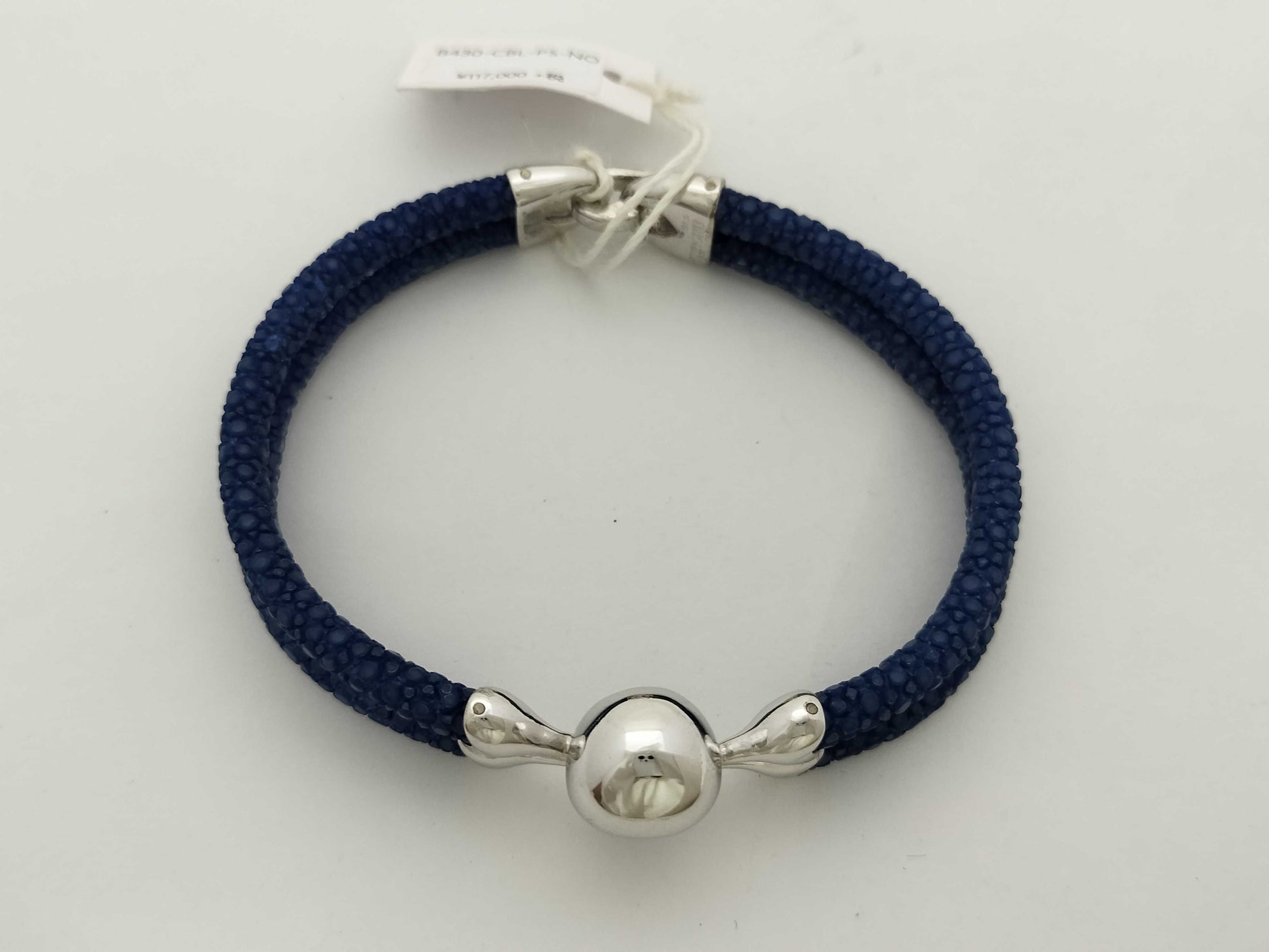 Sting HD SV/Leather Bracelet with Skull Motif, 15.3g, Bracelet/Bangle