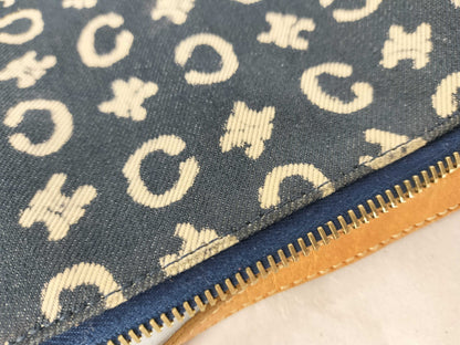CELINE Macadam Denim Accessory Pouch