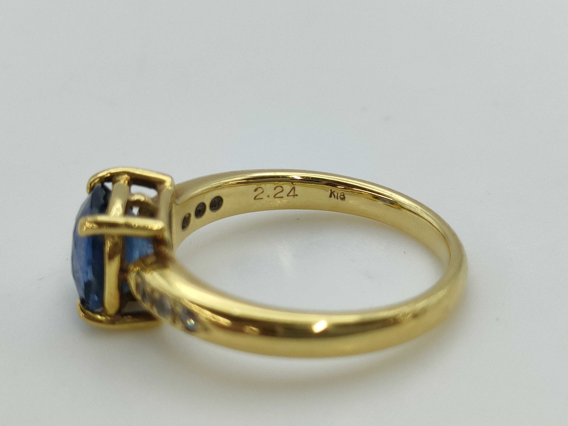 S2.24ct D0.10ct K18 4.6g Ring 