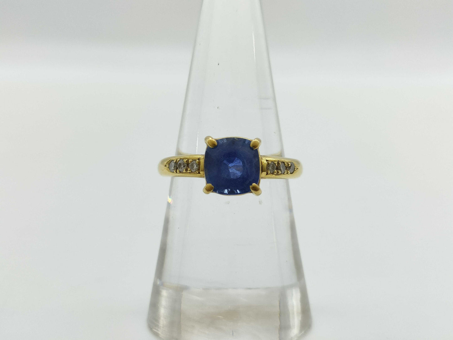 S2.24ct D0.10ct K18 4.6g Ring 