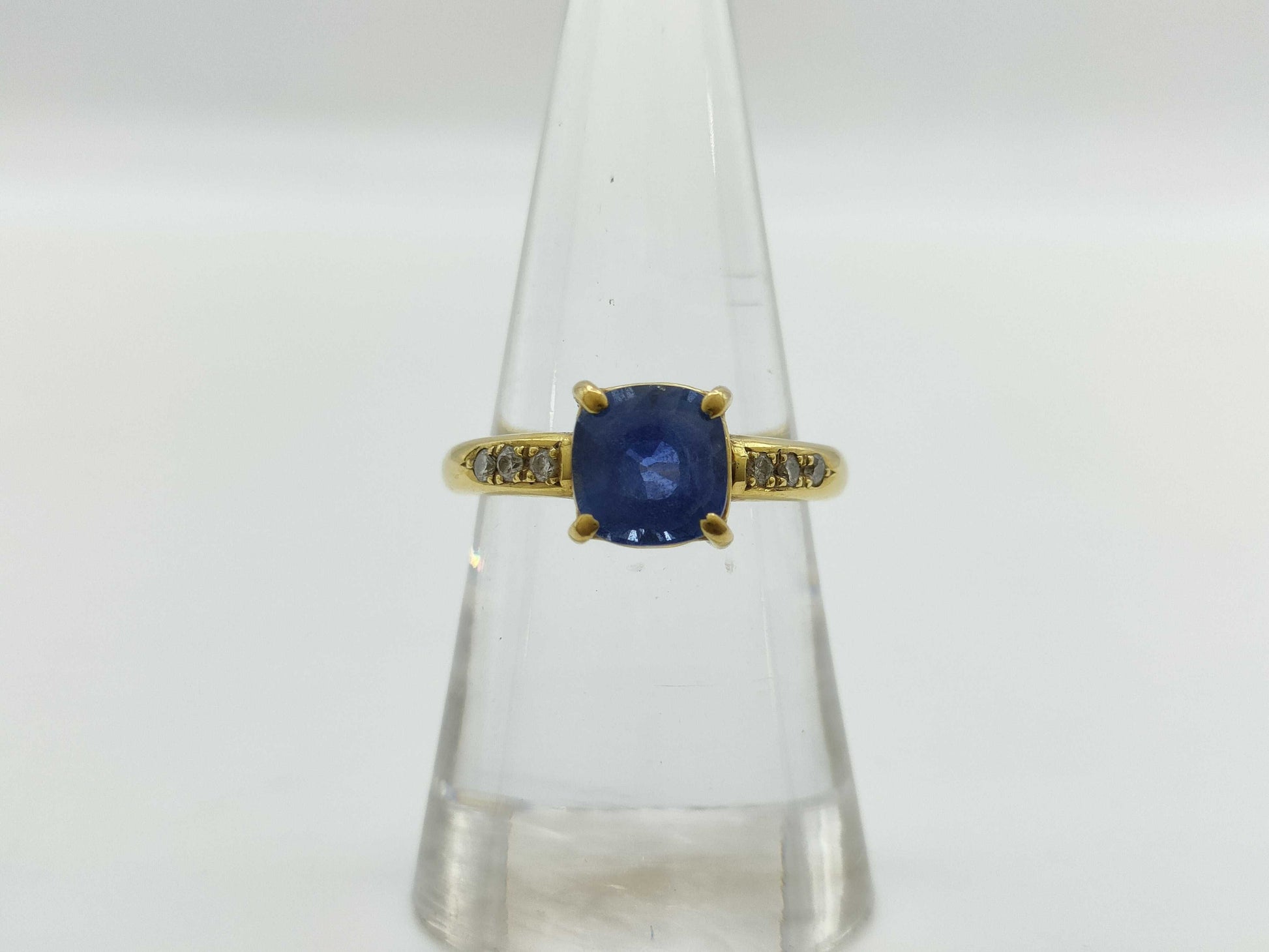 S2.24ct D0.10ct K18 4.6g Ring 