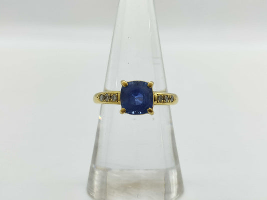 S2.24ct D0.10ct K18 4.6g Ring 