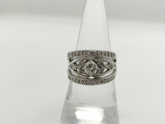 D0.514/0.43ct PT900 11.8g Ring 