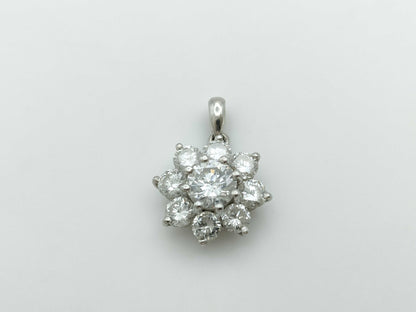 D 0.76ct FD 1.34ct PT900 3.6g Pendant Top 