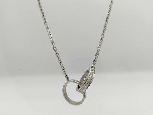 Cartier Baby Love Diamond Necklace in WG 750, 6.9g 