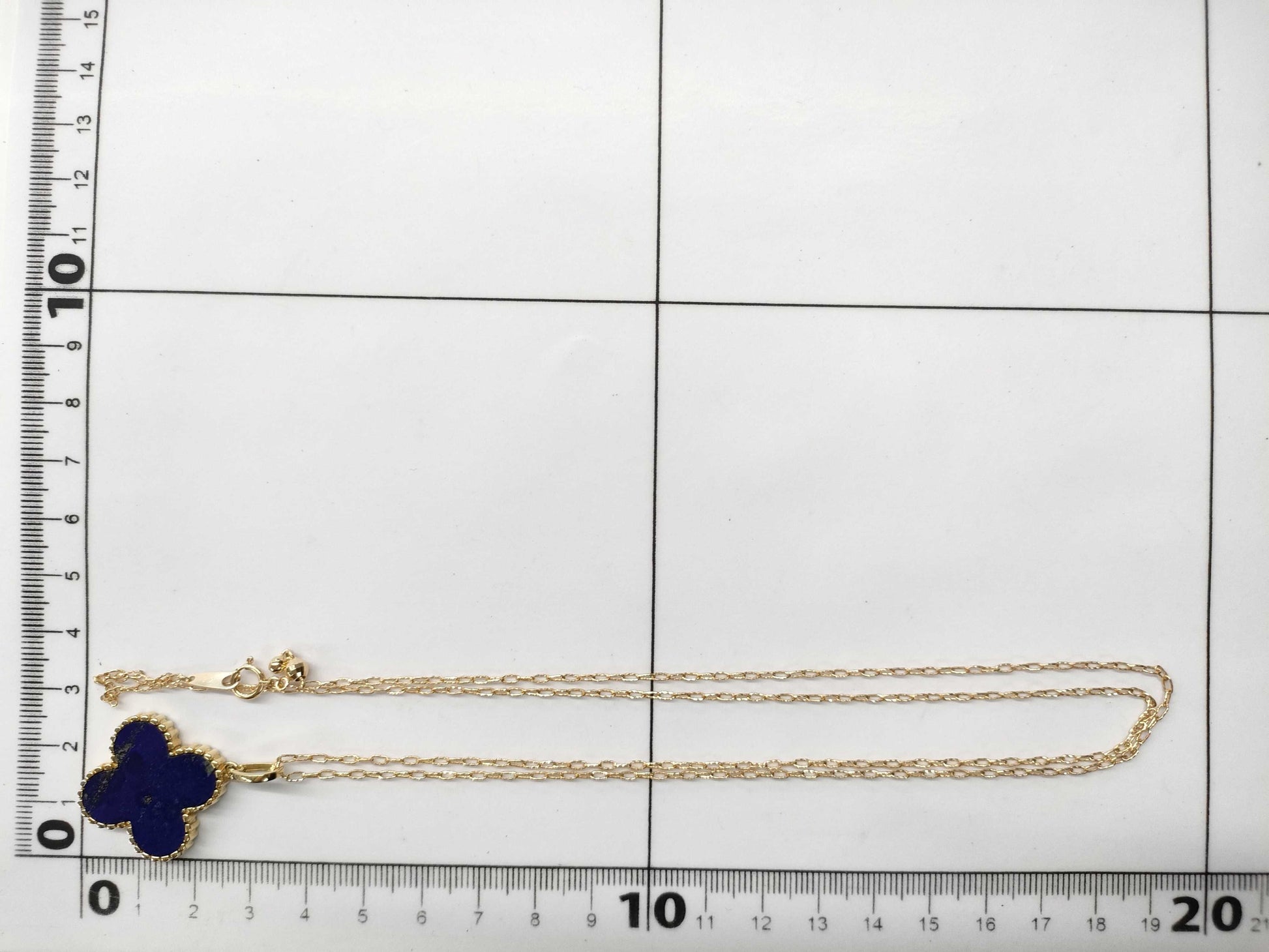 Colored Stone Necklace, 18K Gold, 9.8g 
