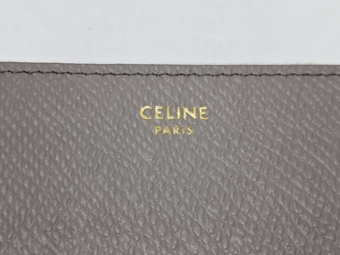 Celine Unused Round Zip Wallet Etoupe Wallet