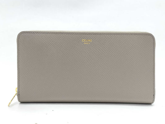 Celine Unused Round Zip Wallet Etoupe Wallet