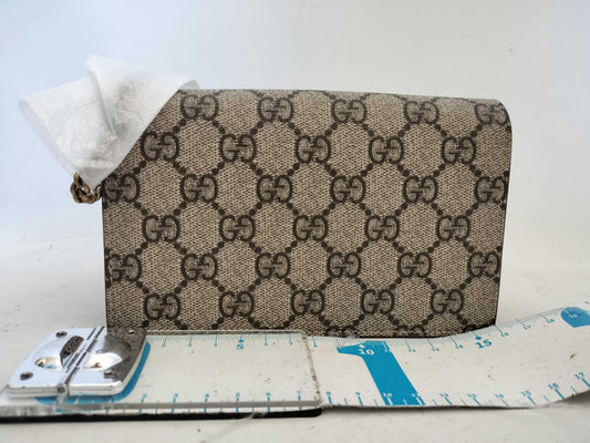 GUCCI Unused Chain Shoulder Bag with Cherry Pattern