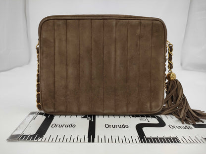 CHANEL Chain Shoulder Suede Shoulder Bag