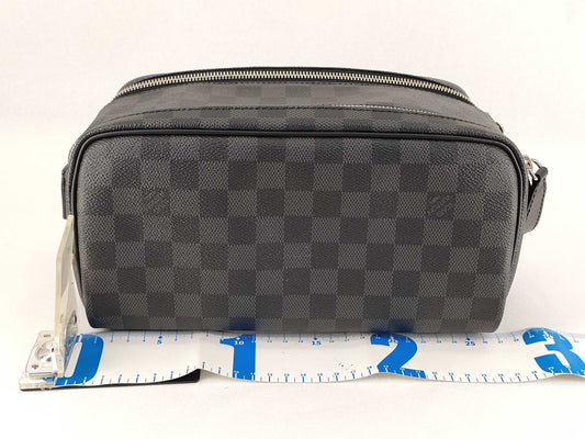 LOUIS VUITTON Damier Graphite RFID Dopp Kid Handbag