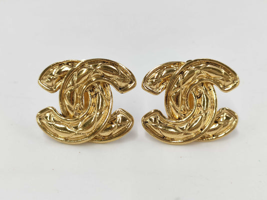 CHANEL Coco Mark Matelasse Earrings