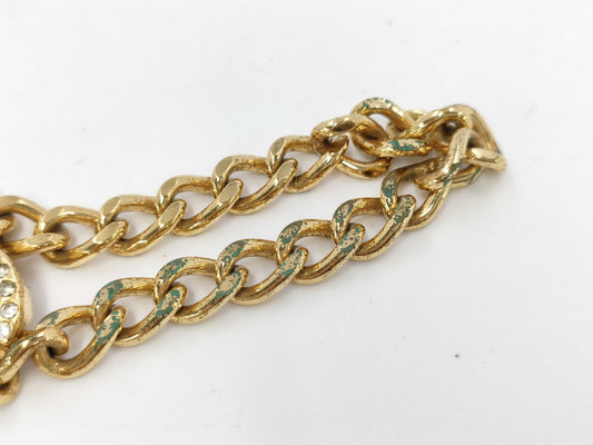 CHANEL Turnlock Rhinestone Bracelet/Bangle