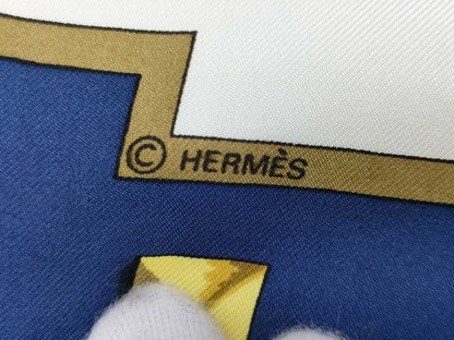 HERMES Carré 90 Scarf Navy