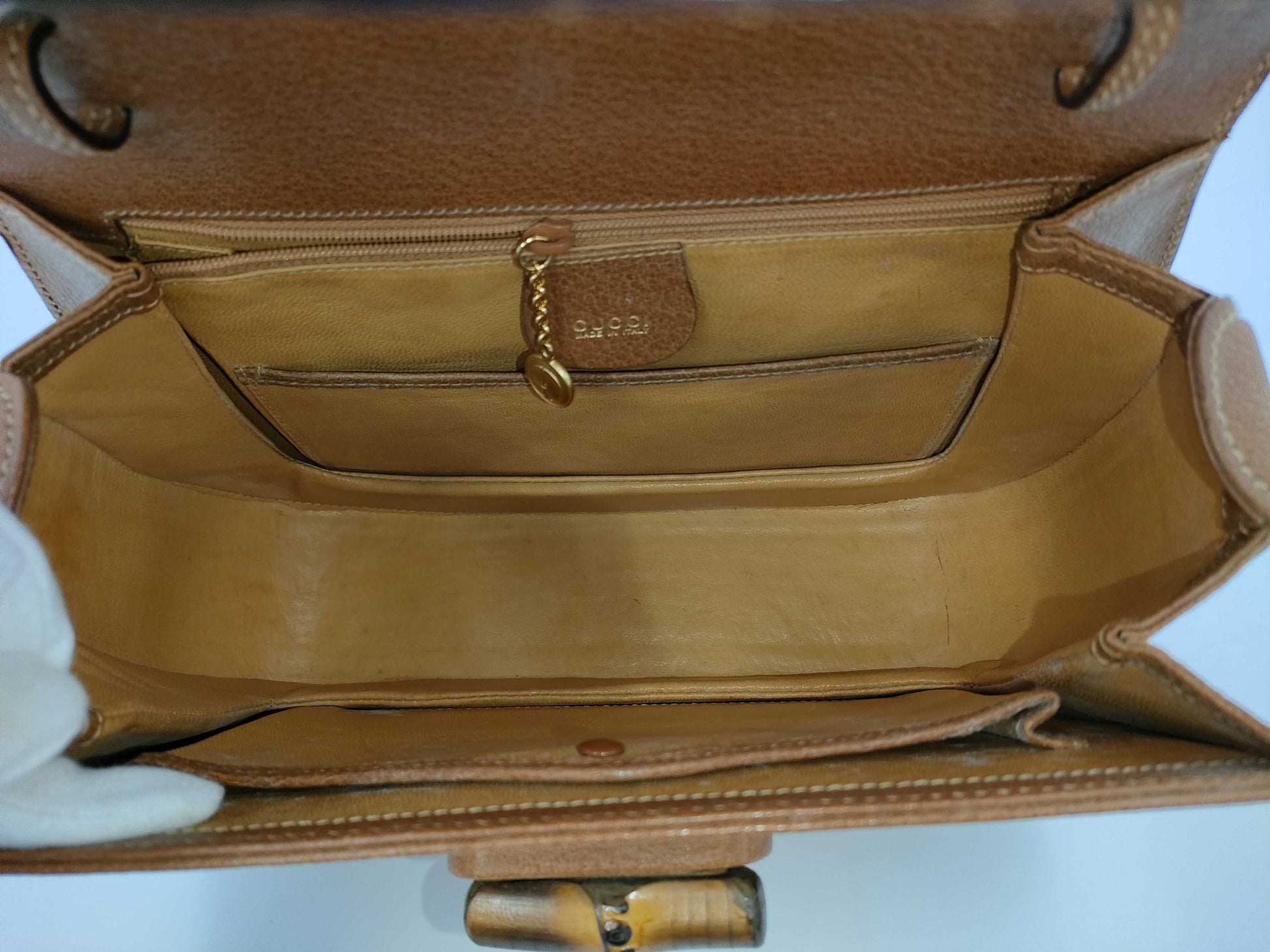 GUCCI Bamboo Shoulder Bag Leather Shoulder Bag