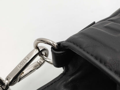 FENDI Zucca Shoulder Bag Leather Shoulder Bag