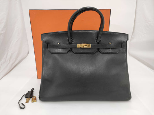 HERMES Birkin 40〇N Black Handbag