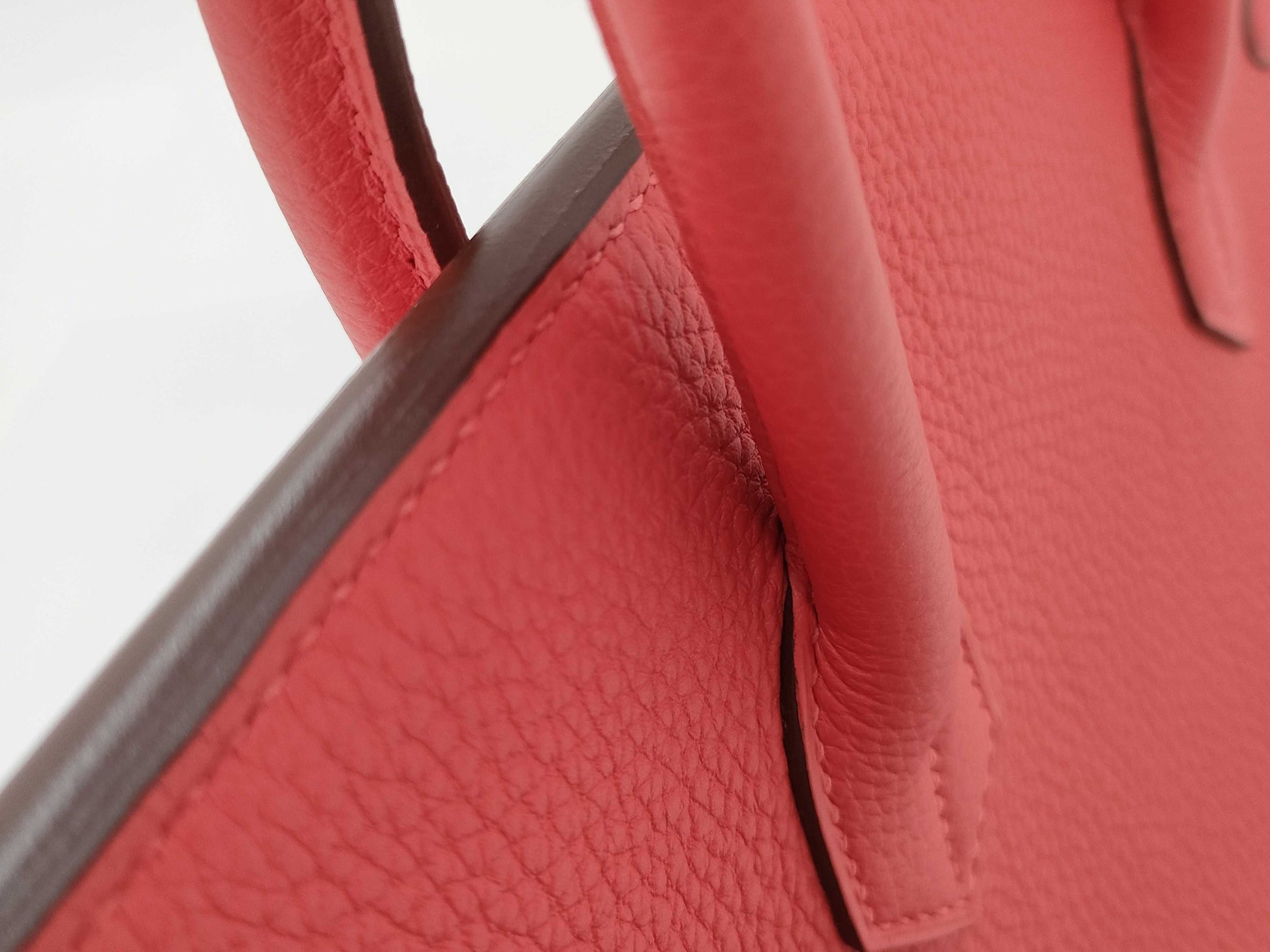 HERMES Birkin 35 Handbag Leather □R Red Handbag