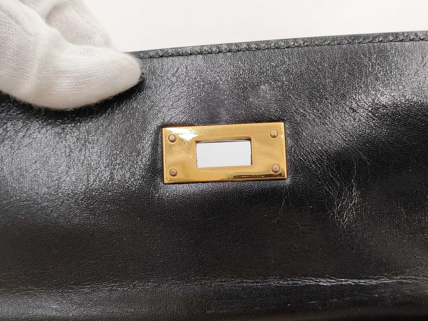HERMES Kelly 32〇T Black Handbag