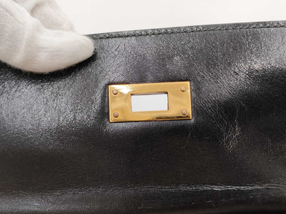 HERMES Kelly 32〇T Black Handbag