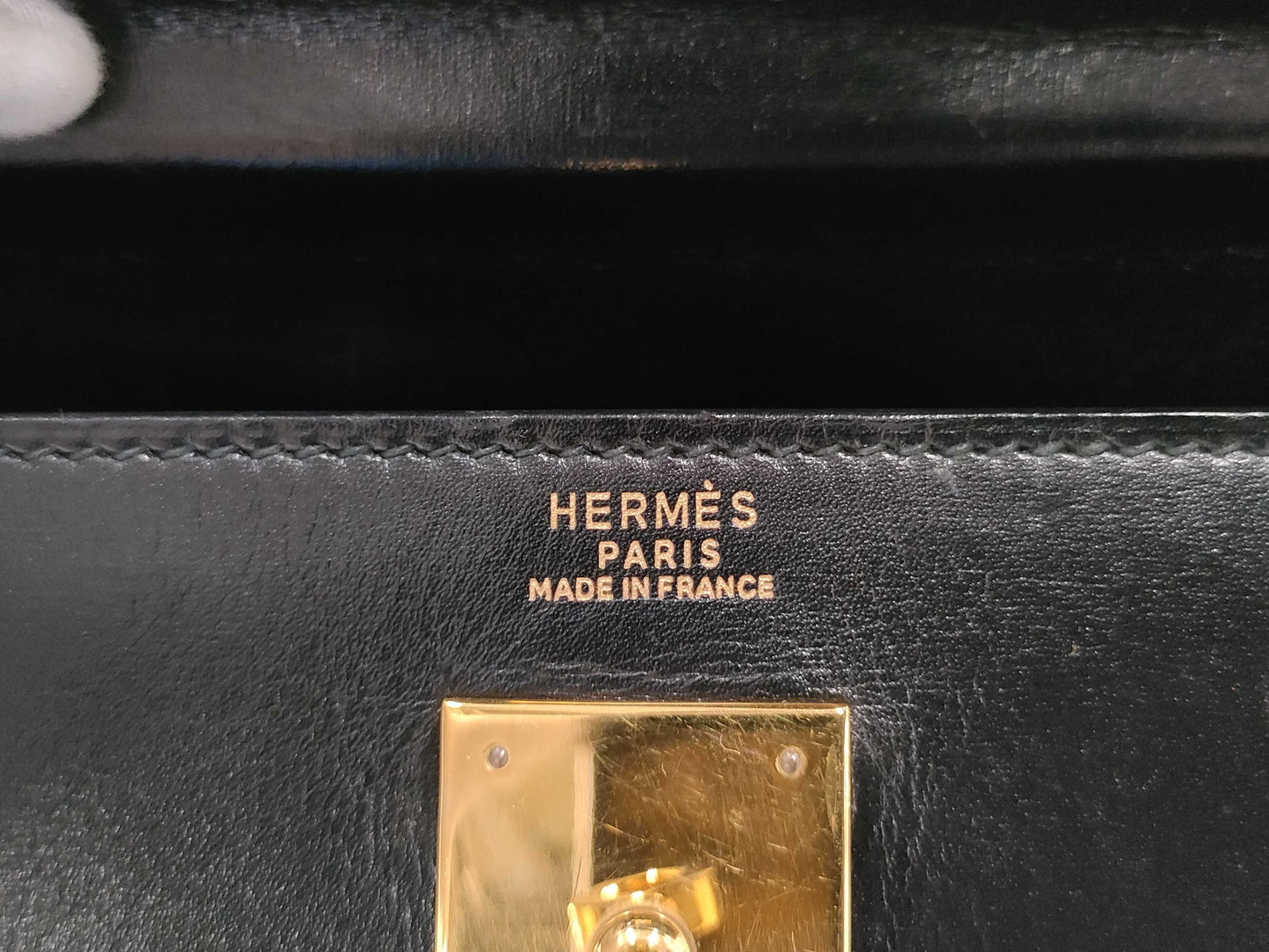 HERMES Kelly 32〇T Black Handbag