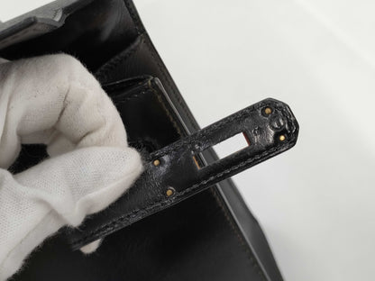 HERMES Kelly 32〇T Black Handbag