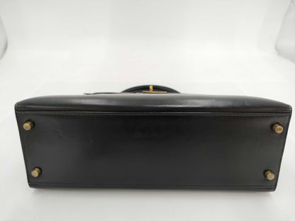 HERMES Kelly 32〇T Black Handbag