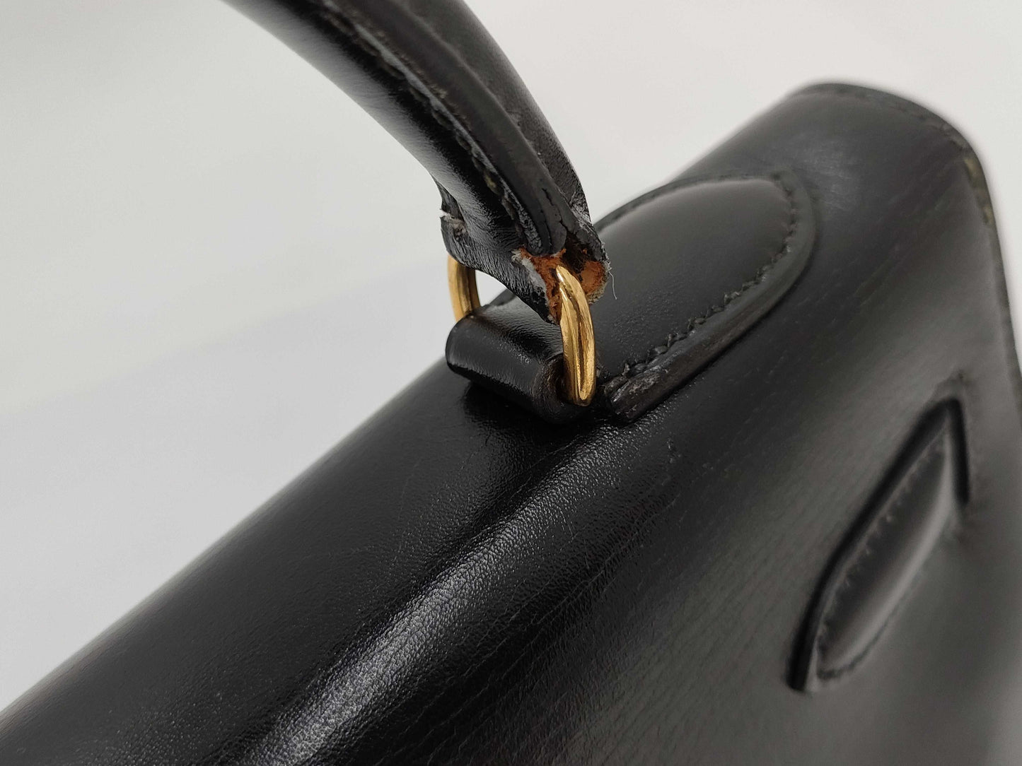 HERMES Kelly 32〇T Black Handbag